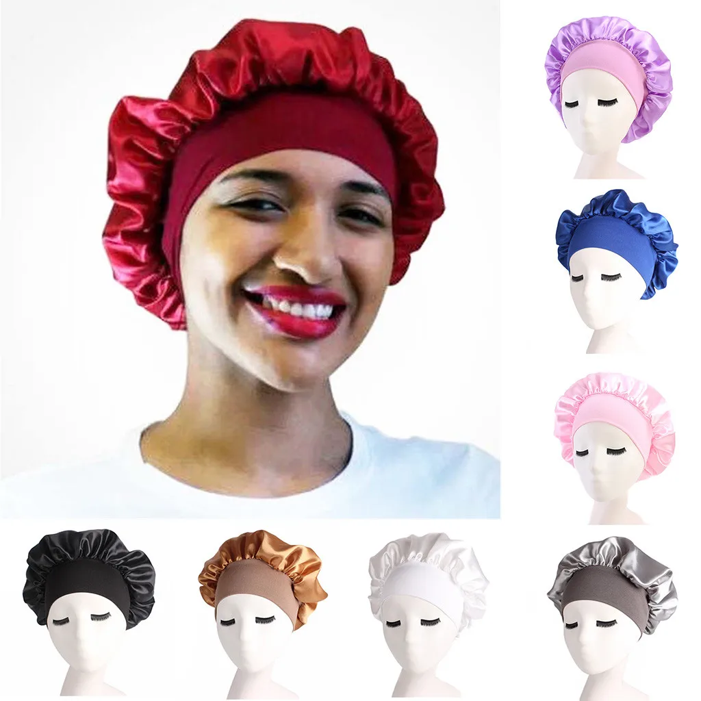 女性用サテンボネットキャップ,女性用ロングハット,ナイトハット,シルクキャップ,直送,新品, l20スカリー & ビーニー帽
