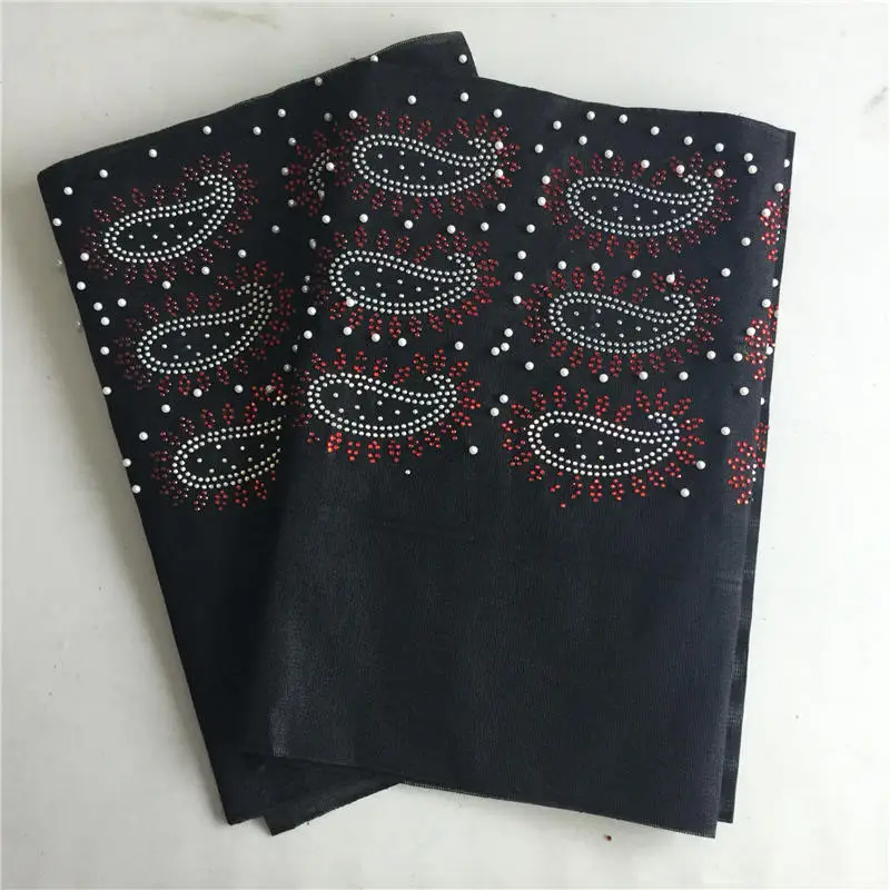 Нигерийский женский головной убор Aso Oke из полиэфирной ткани ASO OKE с камнями 2 шт