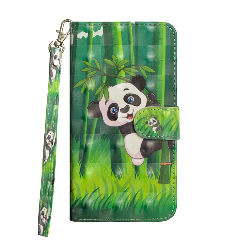 Флип кожаный чехол для iPhone 11 Pro XS Max XR чехол для coque iPhone 5 5S 7 8 6 6S Plus X чехол 3D кошелек Panda подставка чехол для телефона