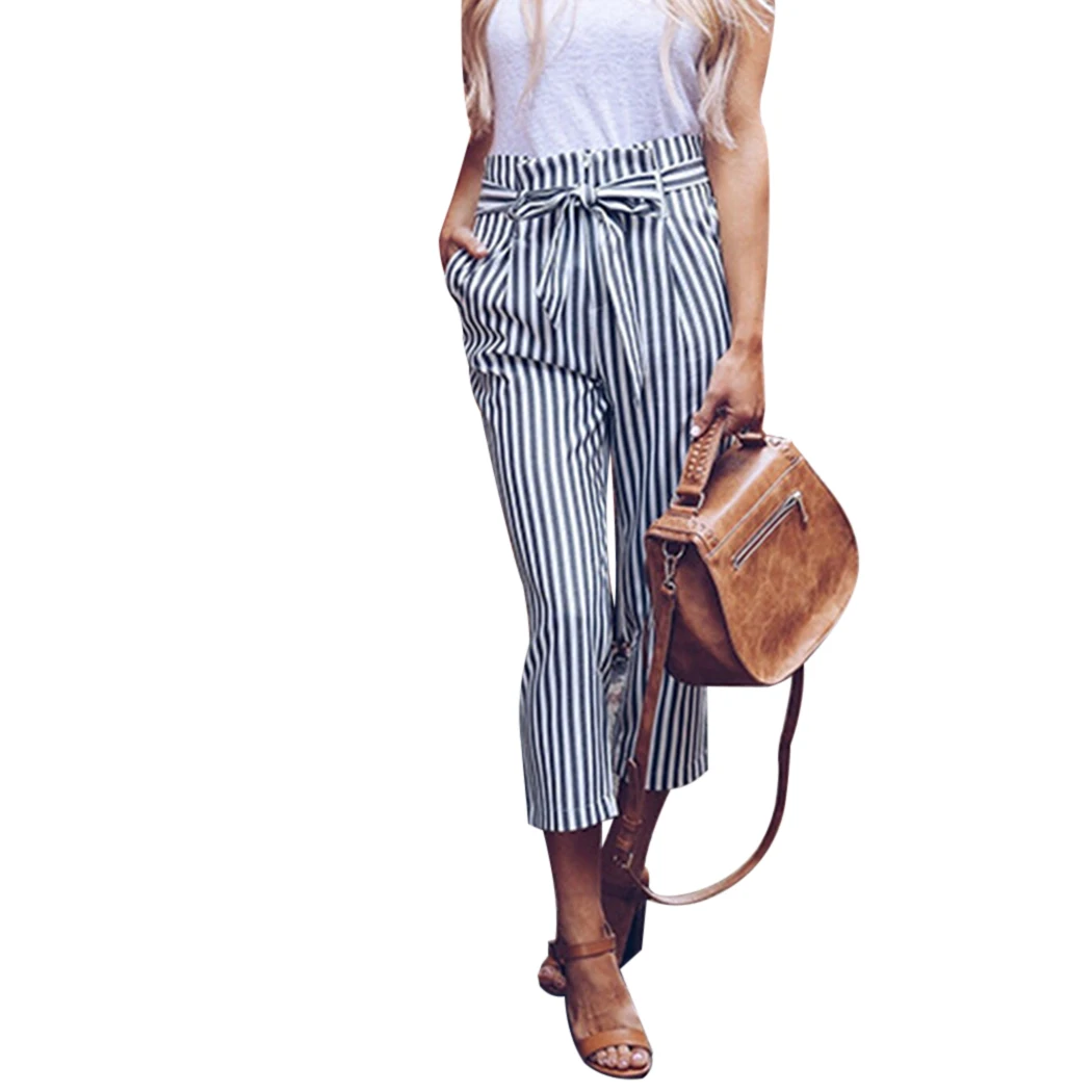 vertical striped trousers
