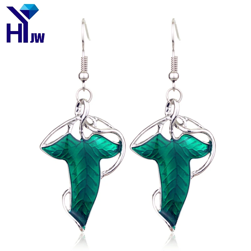 

HEYu New Fashion Movies Leaf Earring Elf Green Leaf Elf Eardrop Arwen Evenstar Earrings Elf Princess Drop Earring Jewelry
