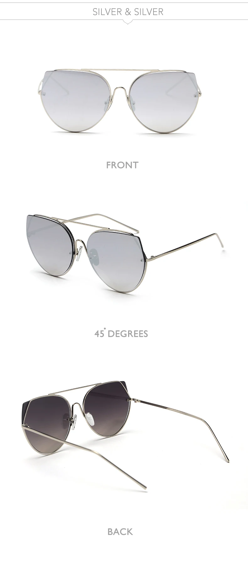 Королевские женские солнцезащитные очки кошачий глаз, фирменный дизайн, солнцезащитные очки для женщин, двойной мост, высокое качество, Oculos de sol UV400 SS523