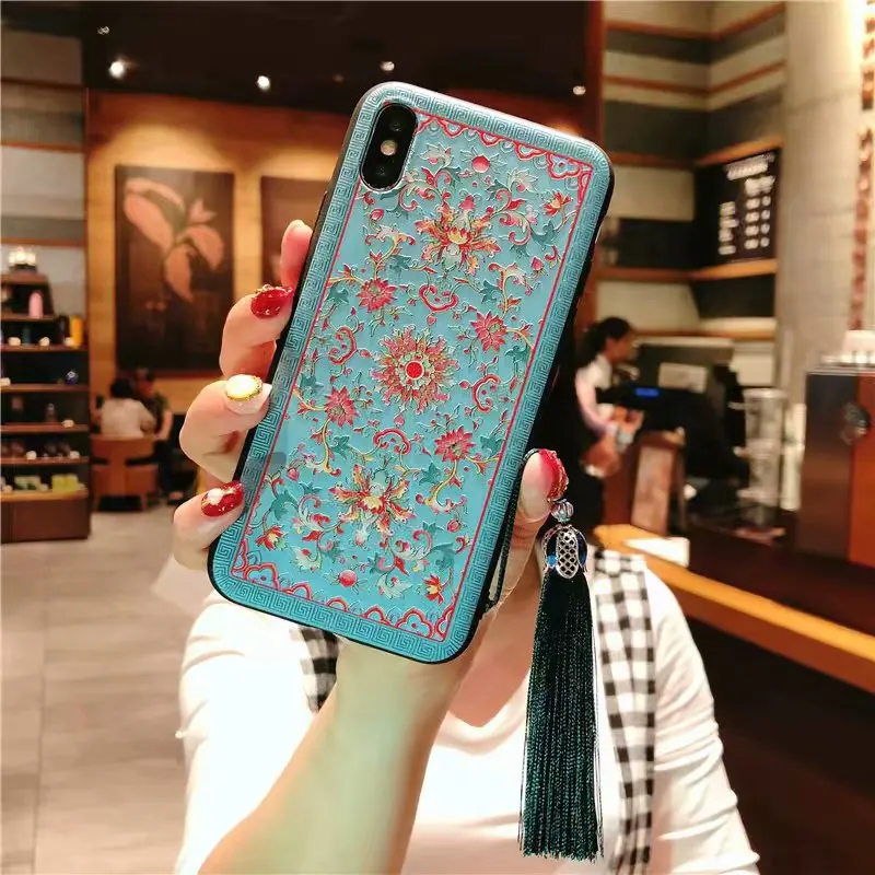 relief Lace Roses Flower case for iphone (22)