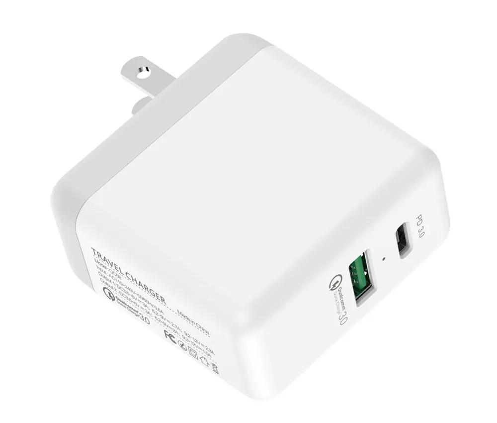 27 Вт USB C адаптер питания PD 3 0 зарядное устройство с двумя портами Быстрая зарядка