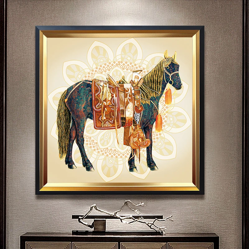 DIY Unfinished 5D Diamond Painting Sets Rhinestone Pasted Decorative Painting Craft Kits Horse