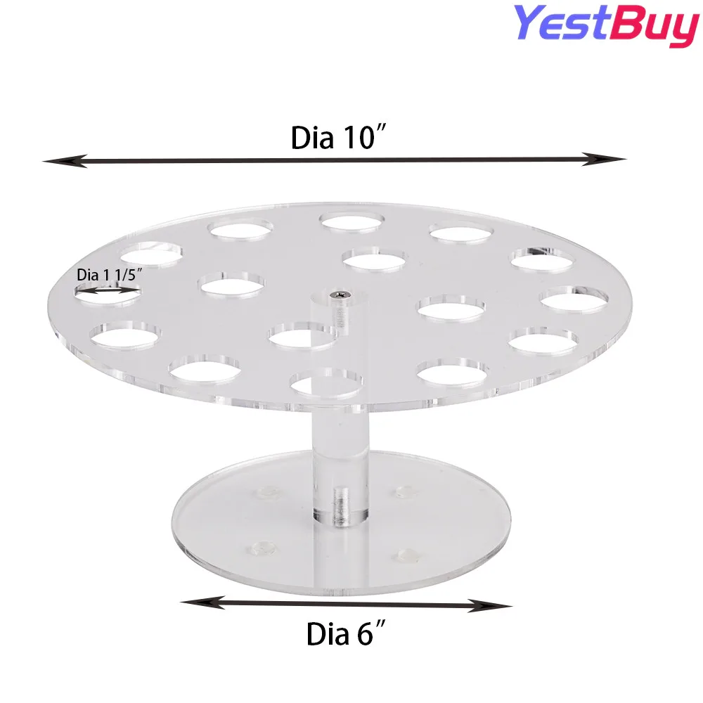 YestBuy прозрачный мини акриловый конусная стойка для мороженого 16-емкость | Дом и