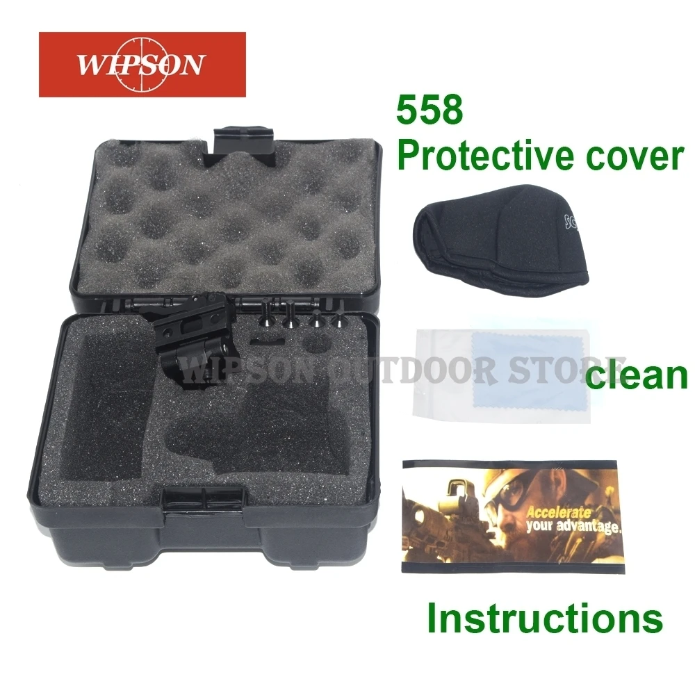 

WIPSON Optics Riflescope 558 + 33 Tactical Red Dot Sight Tan Black Color Rifle Scope Holographic Hybrid Sight Suitable Tactical
