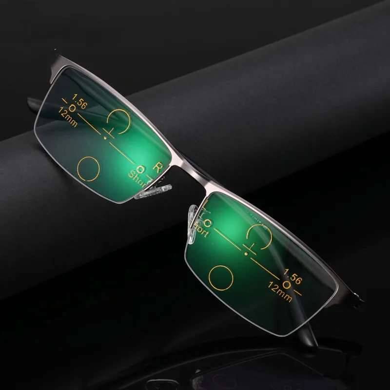 Регулируемые бифокальные оптические очки с полудрагоценным переходом фотохромные прогрессивные многофокальные солнцезащитные очки для чтения