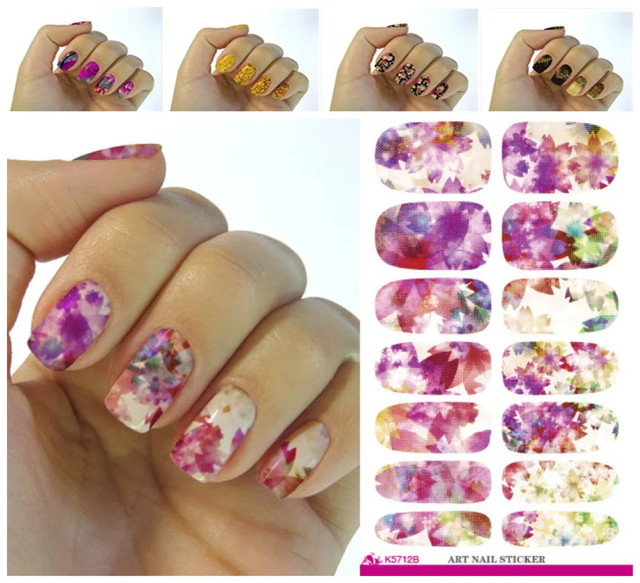 Fashion Nails Art Sticker Colored Bright Crystal Design Nail Sticker