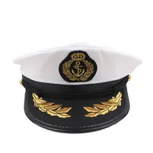 Весь Sale10PCS Срок поставки: шапки для костюмов шлем полиции производительность униформы из черного восьмиугольная Кепки полиции военно-морской флот шляпа Кепки Тион Кепки Кепка Капитана