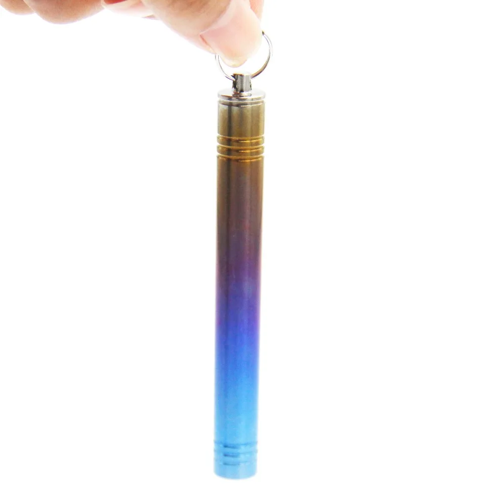 Ti artisan outdoor titanium toothpick box portable toothpick holder travel accessory tool with key ring 3 colour Optional