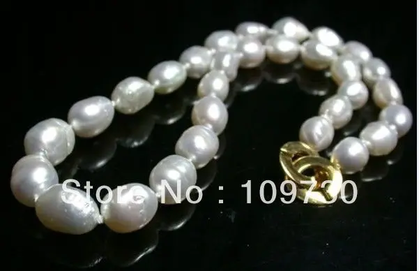 

Jewelry 001788 huge AAA+ 17-13MM white baroque pearl necklace 18