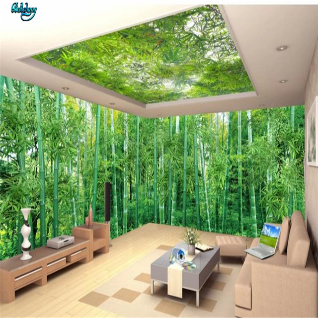 Panorama Tapete Beibehang Custom tapete riesige panorama nat rliche landschaft bambus landschaft malerei wohnzimmer TV wand dekoration.jpg 640x640 - Panorama Tapete