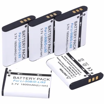 

5Pcs Probty LI-50B Li 50B D-Li92 Battery For Olympus XZ-1 SZ-30MR SZ-10 SZ-11 SZ-20 SP800UZ Tough TG-810 1030 TG-610 SZ10 TG810