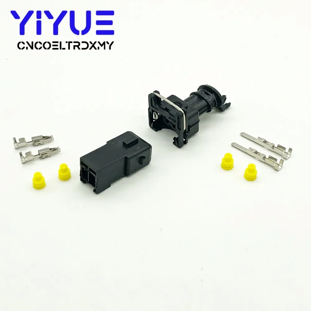 2 Pin way EV1 Fuel Injector Plug Car Waterproof Tyco Electrical Wire Connector kits 282762-1 282762-7 (3)