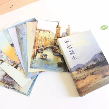 

30 Sheets/Set Take me to your city Postcard/Greeting Card/Message Card/Birthday Letter Envelope Gift Card