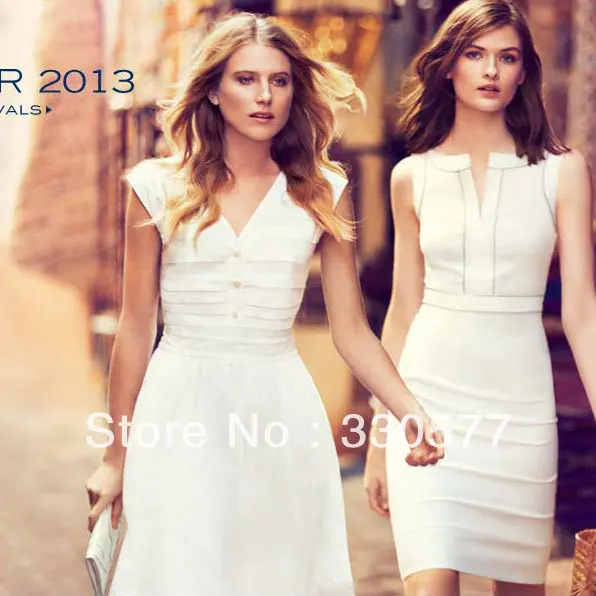 Free Shipping 2013 Classic American Style Elegant Fresh Cotton V neck