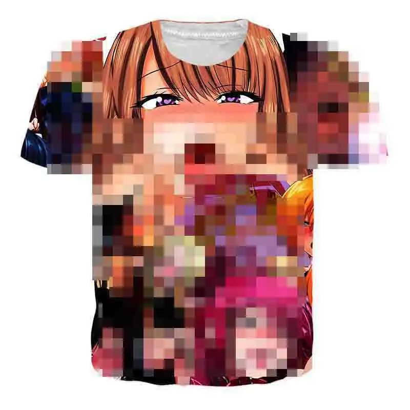 Funny 3D Print Women Men Ahegao Print Hip Hop Sweatshirt Girl Shirt Homme Harajuku Cartoon Hoody Ho