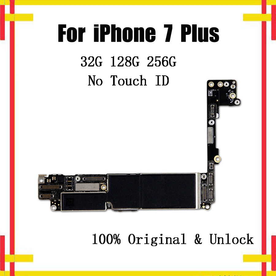 

32G / 128G /256G For iPhone 7 Plus Motherboard Without Touch ID Unlocked Mianboard Original with Chips
