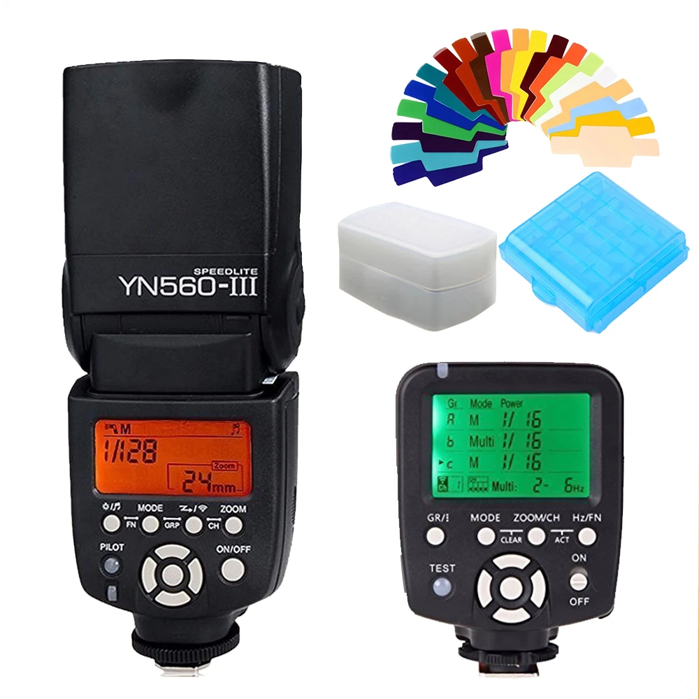 YONGNUO YN-560 III YN-560 III YN560-III Беспроводная ЖК-вспышка+ YN-560TX-II контроллер вспышки для камеры Canon Nikon DSLR