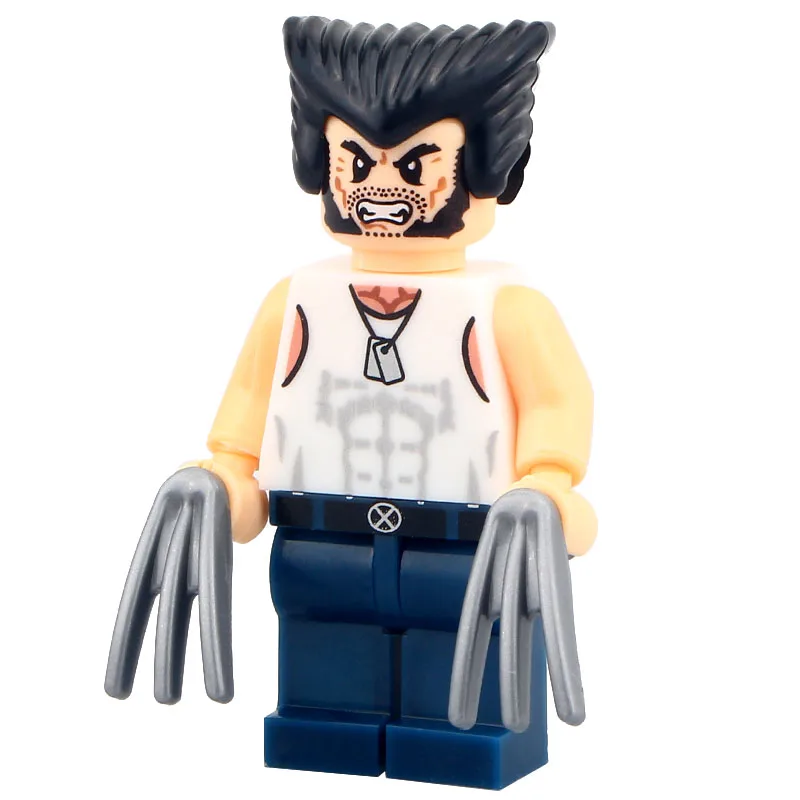 Koop Enkele Koop Wit Wolverine X Mannen Super Heroes Burgeroorlog Minifig Model Building Monteren Blokken Kinderen Speelgoed Geschenken