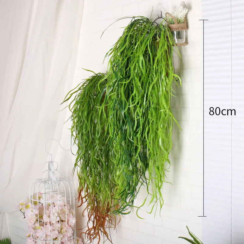 Hanging Green Plant Artificial Plant Leaves landscaping Wall Home Decoration Flower Basket/Kep Accessories Balcony Decoration Hanging Green Plant Artificial Plant Leaves landscaping Wall Home Decoration Flower Basket/Kep Accessories Balcony Decoration