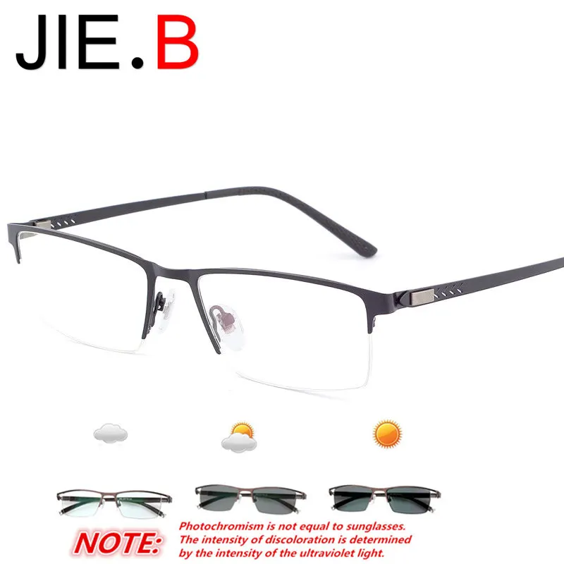 Men's Sunglasses Photochromic Lens Prescription Glasses Frame Titanium Frame Myopia Glasses