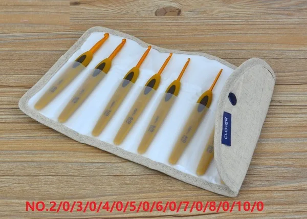 cloverseries 43-606 8pcs/set Soft Touch Crochet Hook Gift Set Knitting  Needles - AliExpress