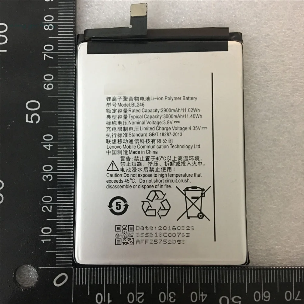 

100% New Original Real 2900/3000mAh BL246 Battery For Lenovo VIBE Shot Z90 Z90-7 Z90-3 z90a40