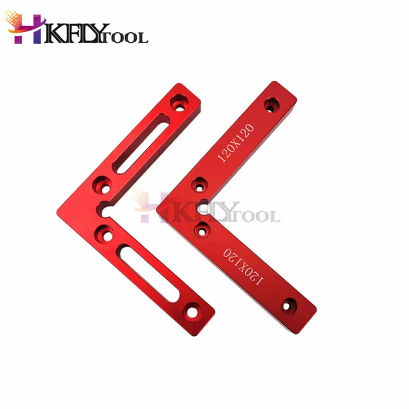 

90 Degree Positioning Squares 4.7" x 4.7" Right Angle Clamps Woodworking Carpenter Tool 120x120mm L Block Square Aluminium Alloy