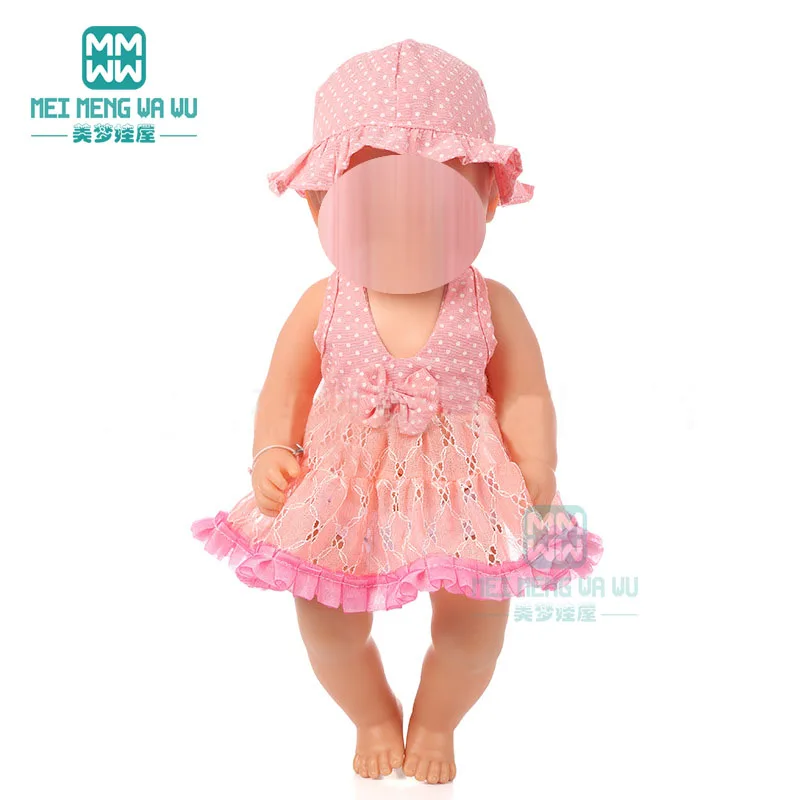 Одежда для куклы подходит 45 см для новорожденных кукла аксессуары розовый спортивный костюм сиамская ползающая одежда