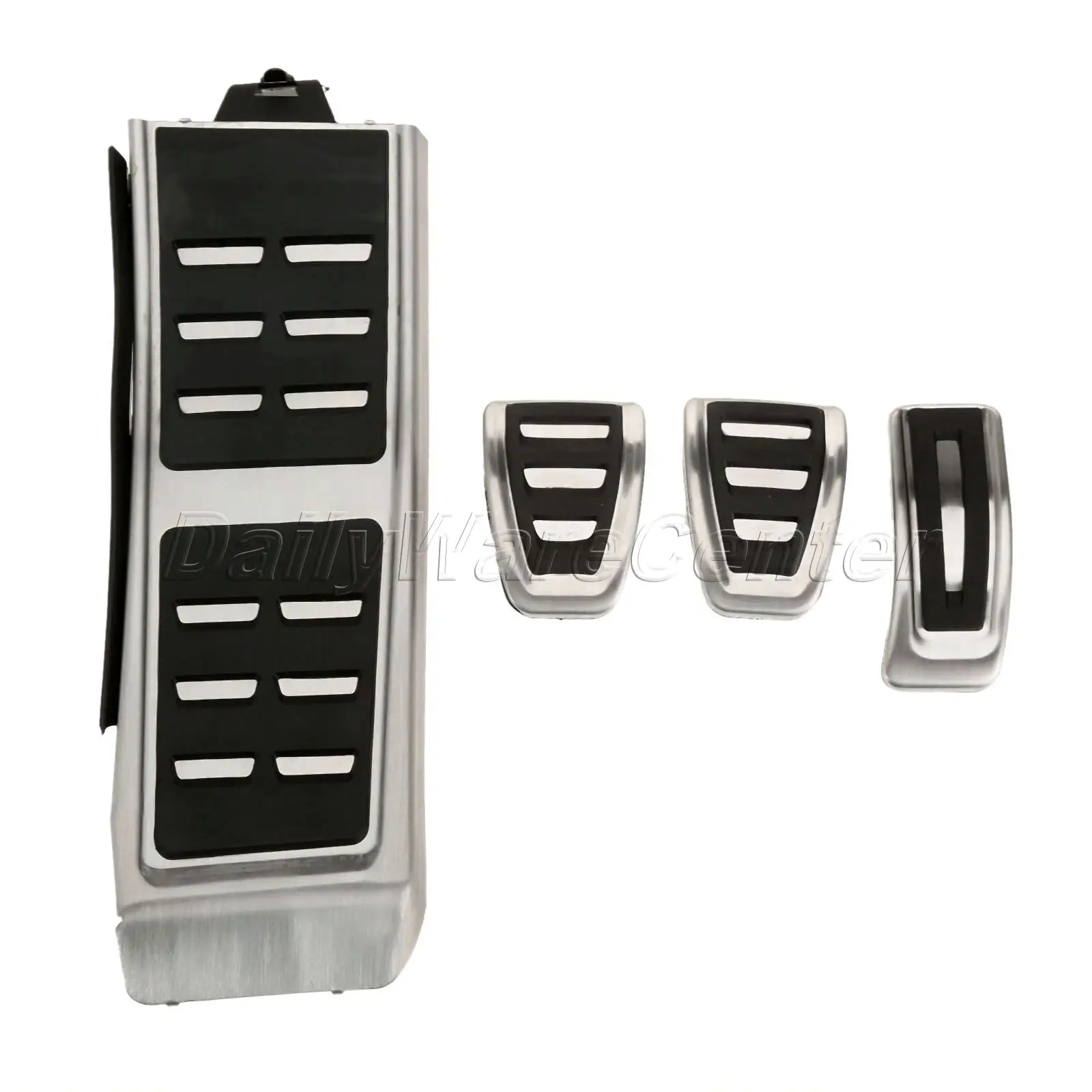 

4Pcs Car Fuel Gas Brake Clutch Footrest Foot Pedal Accelerator Rest Area Metal Pedal Plate For Audi 2013-2016 A4/A5/A6/RS7/A7/Q5