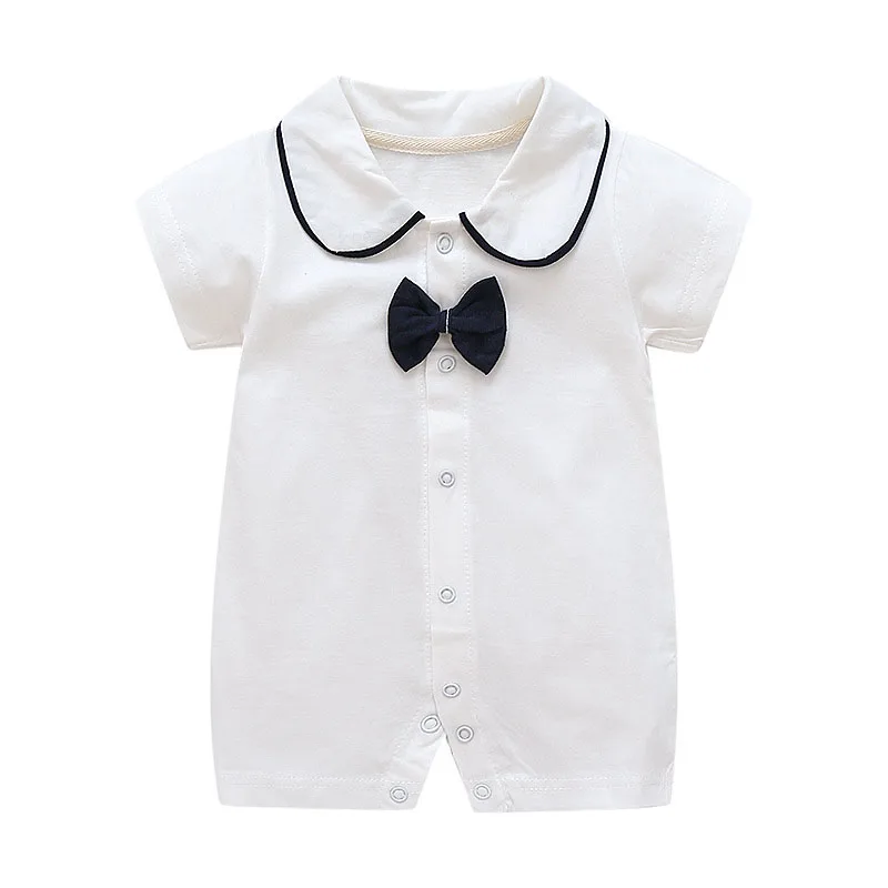 

Summer Baby Romper Clothes Solid Color Single Row Buckle Girl Jumpsuit Hundred-Match Girl Clothes Comfortable Baby Boy Rompers