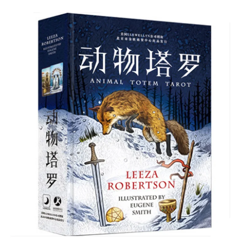 

Animal Totem Tarot Board Game 78 PCS Cards Chinese/English Edition for Astrologer with Box/Bag