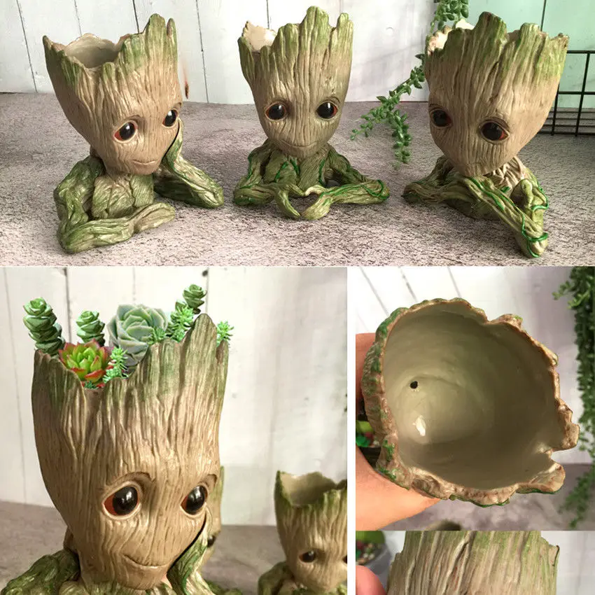 

Guardians of The Galaxy Baby Groot Flowerpot Pen Pot Action Figure Toy Baby Tree Man Flower Plant Pot New Year Kids Gifts Women