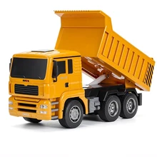 Huina 332 1:18 6wd Rc dump truck electric remote control truck engineering car children's toy remote control toy Rc car huina 1510 rc excavator car 2 4g 11ch metal remote control engineering digger truck model electronic heavy machinery toy