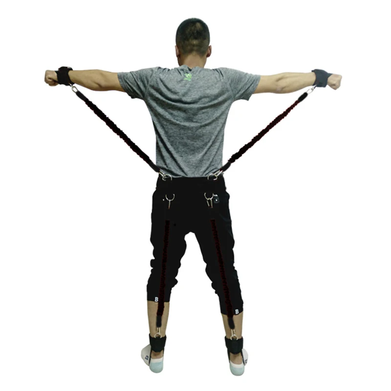 

200lbs Resistance Bands Boxing Fitness Training Belt Leg Strength Exercise BB55