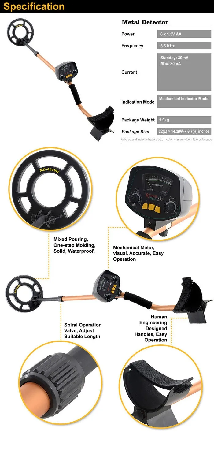 MD-3009II металлоискатель Золото де metais detecteur де metauxбыл Детектор де металла ОРУ metaaldetector Finder Hunter монет