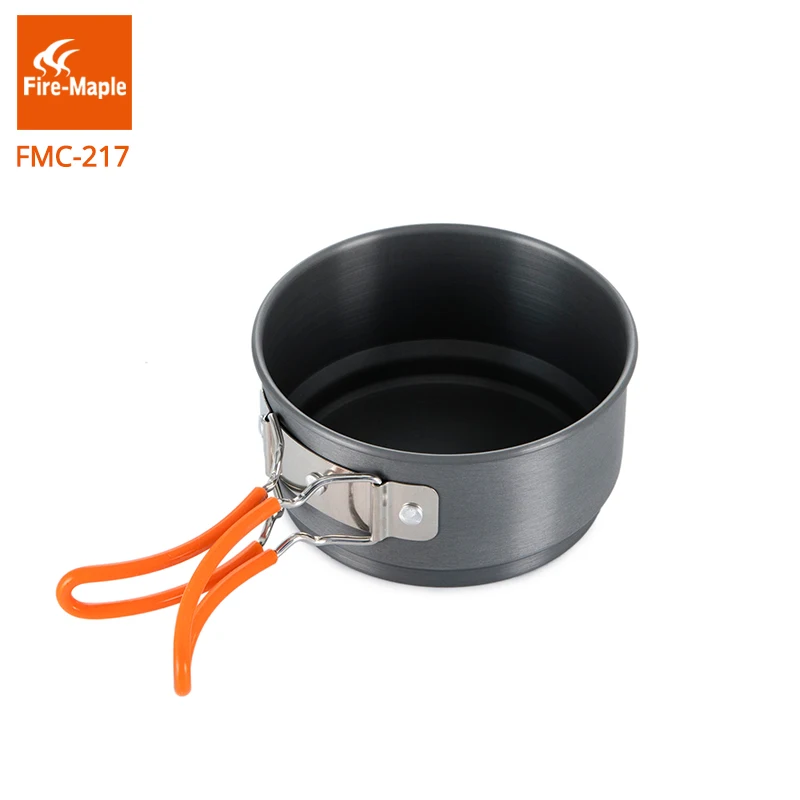Fuego de arce utensilios Camping conjunto al aire libre compacto plegable calor intercambio olla FMC-217 268g de peso ligero solo viaje ollas de cocina