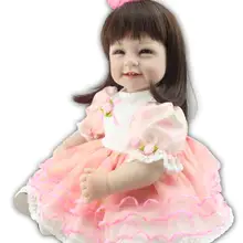 55 см Моделирование Reborn кукла улыбающаяся принцесса детские куклы девочка Playmate детский игровой дом игрушки Рождественский Новогодний подарок для детей