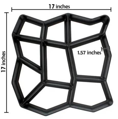 Плесень тротуара DIY Пластиковый путь производитель плесень вручную мощения цемента кирпич камень дорога бетонные формы инструмент для сада дома двора - Цвет: A