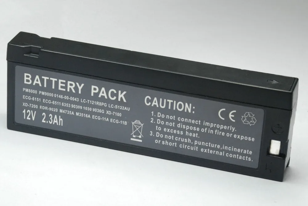 SGS CE сертификат MINDRAY монитор пациента Герметичный свинцовый аккумулятор 12v 2300mAh