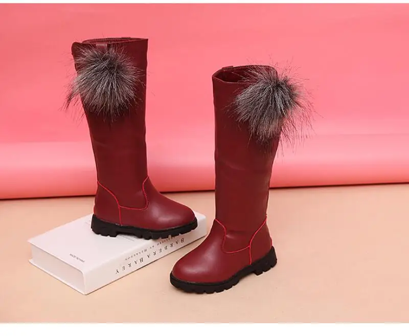 SKEHK/новые модные ботинки для девочек; детские ботинки; сезон осень-весна-зима; милые теплые ботинки принцессы для девочек; нескользящие кожаные ботинки