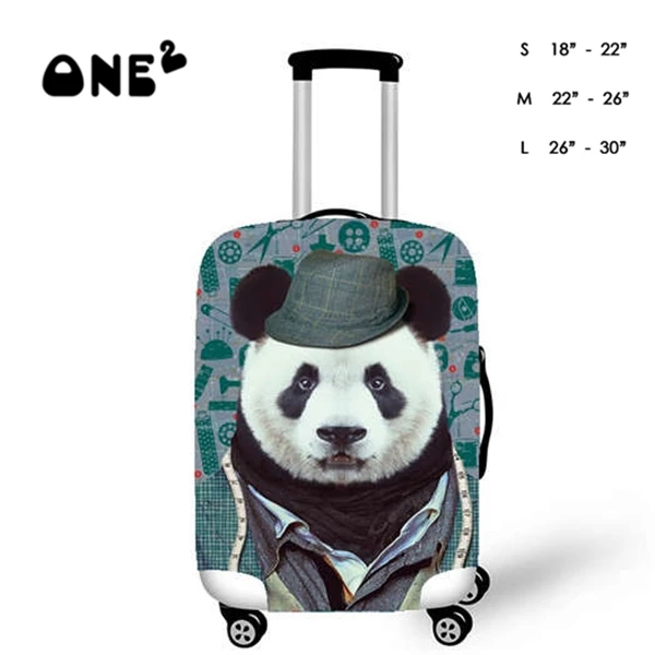 Image 3D Panda Design Printing Travel Luggage Protective Fit Case Perfectly Apply to 18~30 Inch Suitcase Cover Stretchable Protector