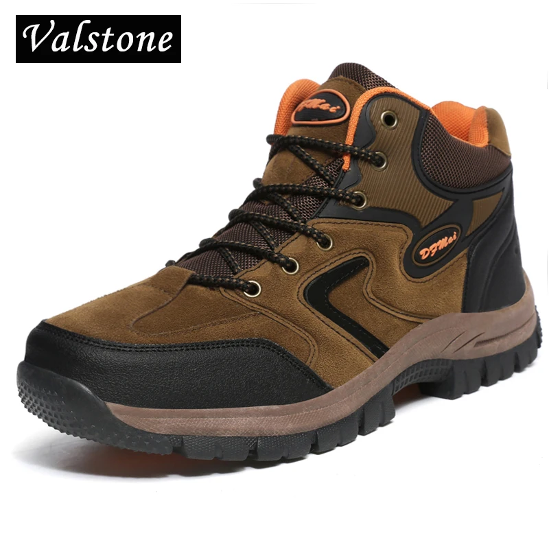 

Valstone Men outdoor shoes 2018 Autumn sneakers Antiskid Rubber bottom high top footwear lovers' walk shoes unisex large size 48
