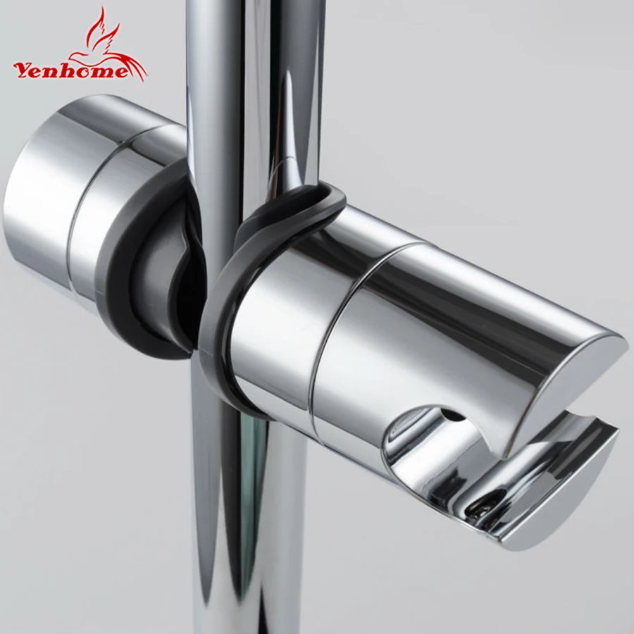 YenHome сменный держатель для душевой лейки для направляющей планки регулируемый 18-25 мм O.D. Хромированный, для ванной комнаты душевая трубка головка Держатели