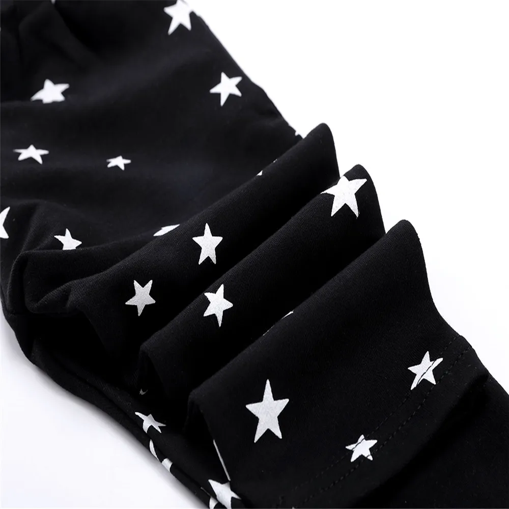 Yeedison Casual Girls Pants Cotton Warm Boys Leggings Spring Autumn Children Harem Pants Stars Print Kids Trousers Child Clothes (14)