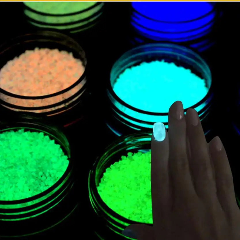 1 Bottle Fluorescence Pigment Ultrafine Glitter Glow Glowing Powder