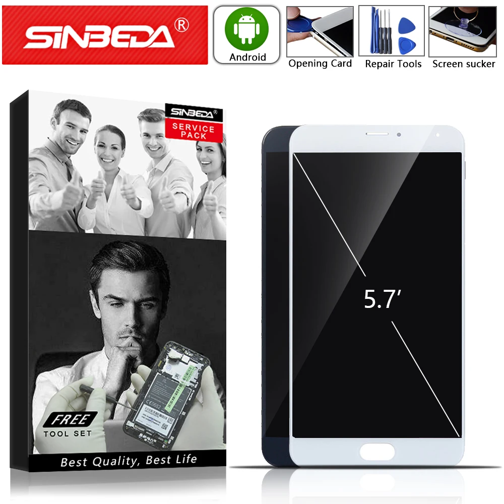 

Super AMOLED 5.7" Original LCD Display For MEIZU Pro 5 LCD Touch Screen with Frame Digitizer Assembly Display Replacement Parts#