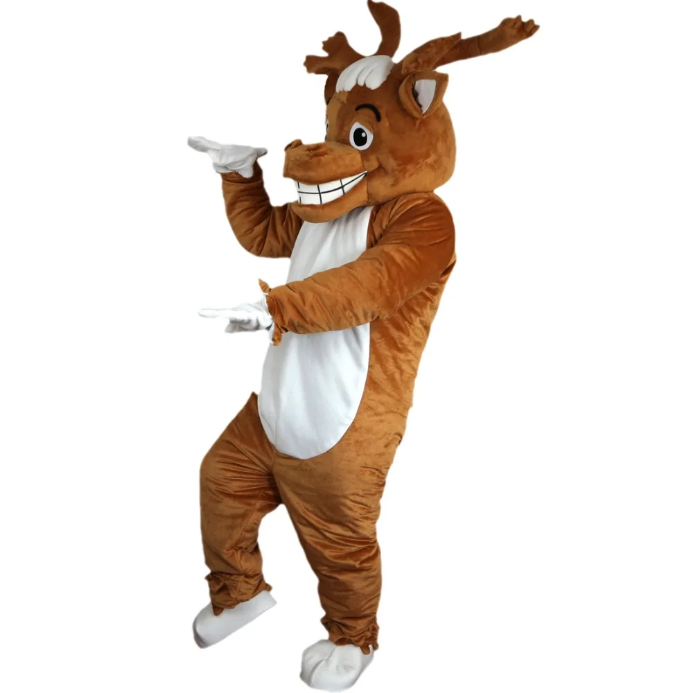 Горячая Распродажа Желтый Коричневый лось, moose, wapiti костюм талисмана Взрослый размер для Хэллоуина костюмированное платье костюм 2019New